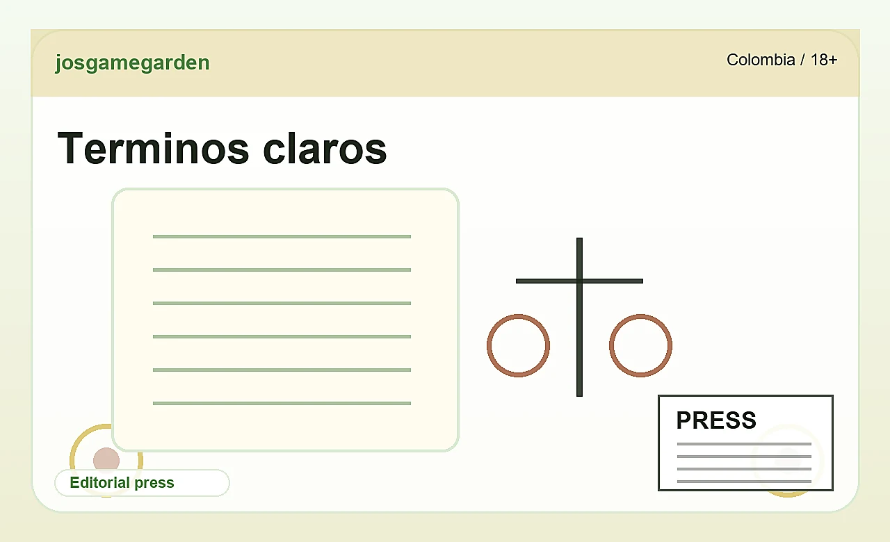 Terminos y condiciones de josgamegarden